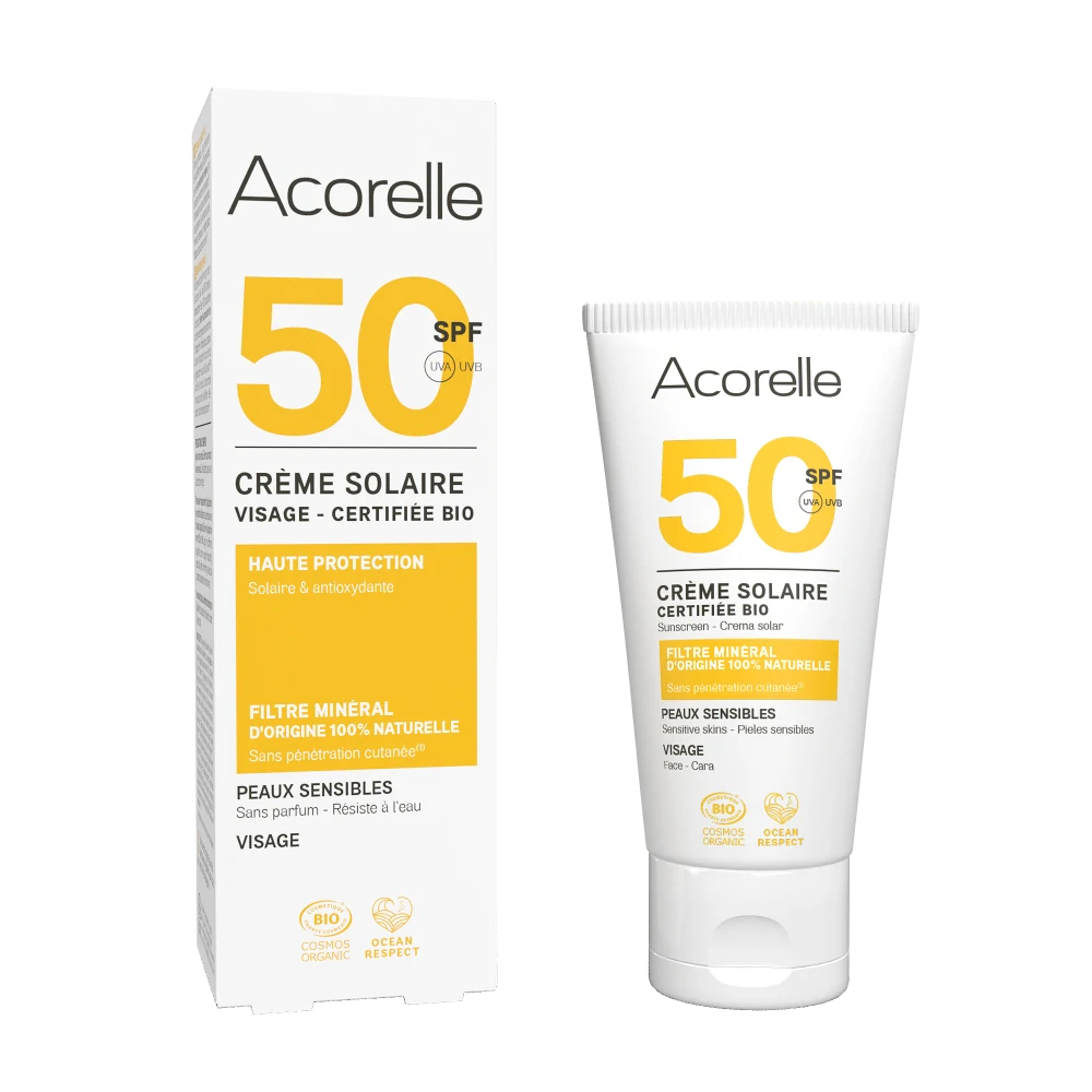 ACORELLE Opalovací krém na obličej SPF 50 50ml